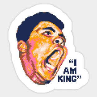 I Am King Boxer 8-bit Pixel Art Sticker